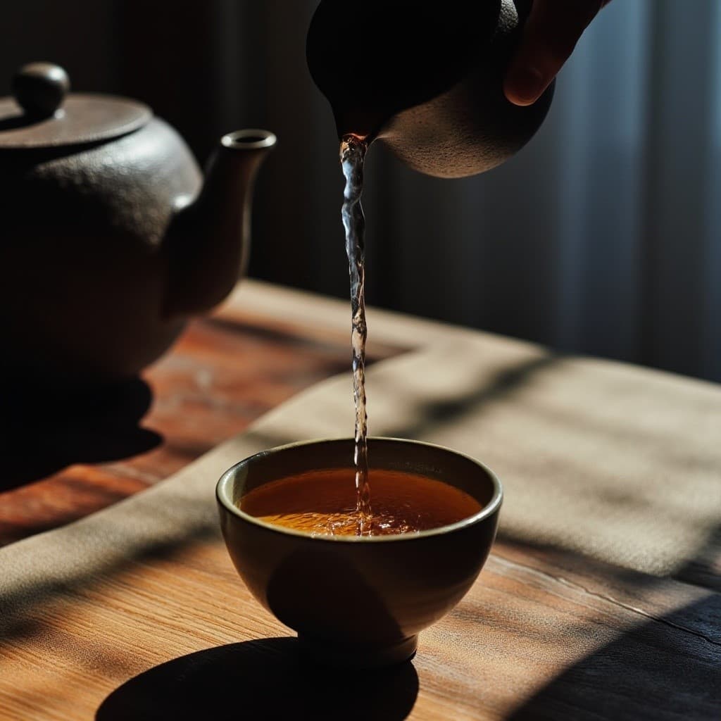 Pouring tea